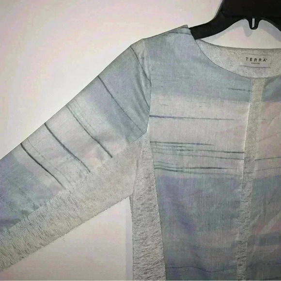 Women’s Terra by SJ Apparel Art to Wear Skyscape Tunic Top Mixed Media Small - Picture 8 of 10